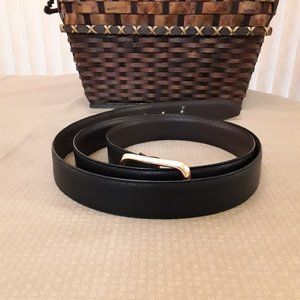 Big Men's Size 48 Genuine Leather Belt Black Color